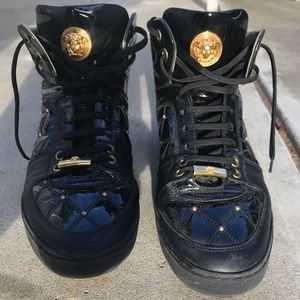 Versace Leather High Top Sneakers Size 9 (Euro 42)